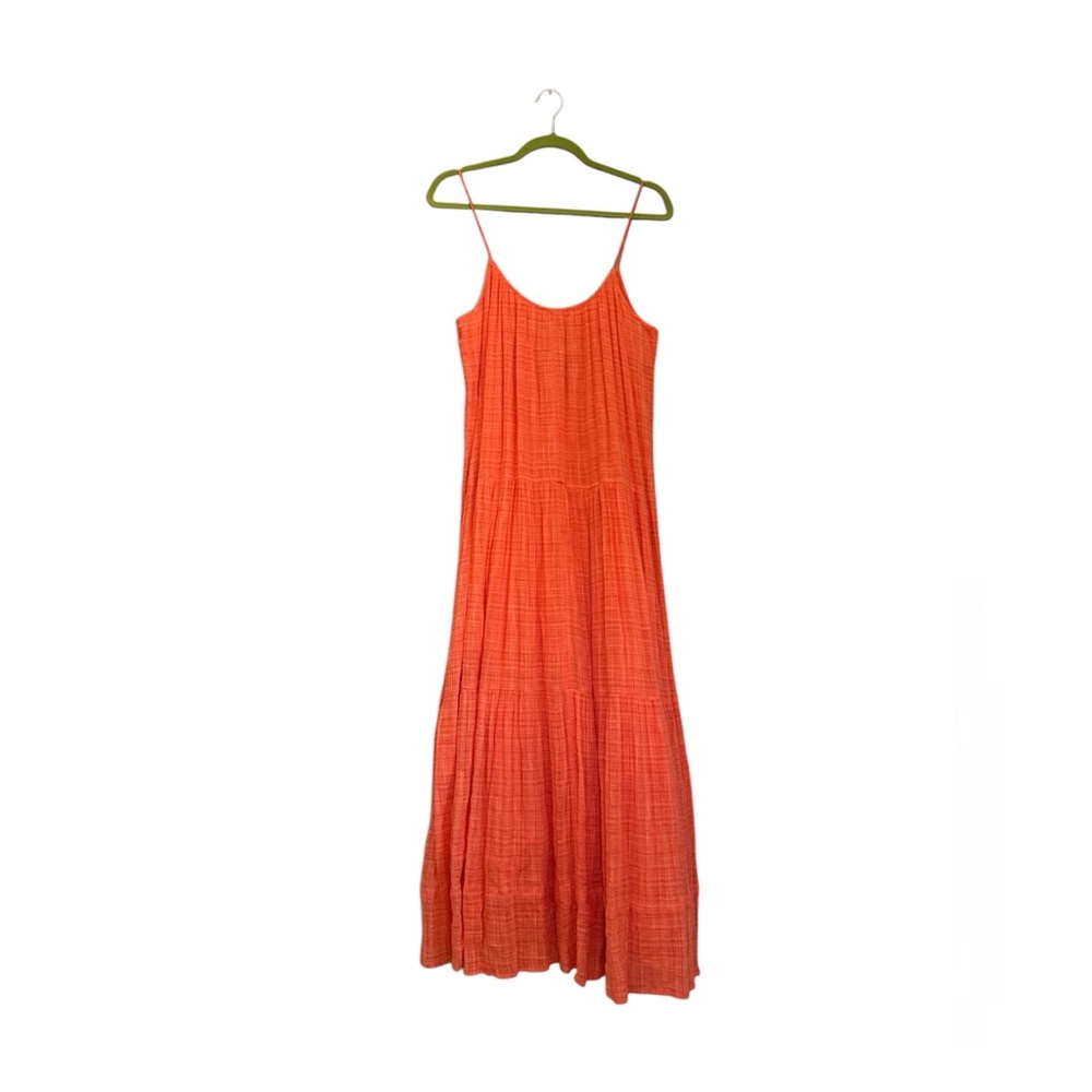 Apiece Apart Gauzy Cotton Blend Saluda Tier Maxi Dress In Nastu Size Small - Picture 3 of 14